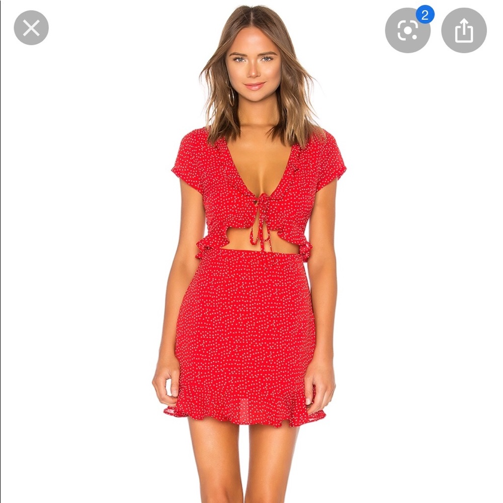 Superdown Mercy Polka Dot Dress